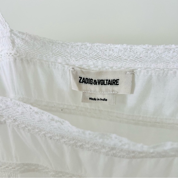 Zadig & Voltaire white cotton voile Teacup lace size Small - Picture 8 of 12